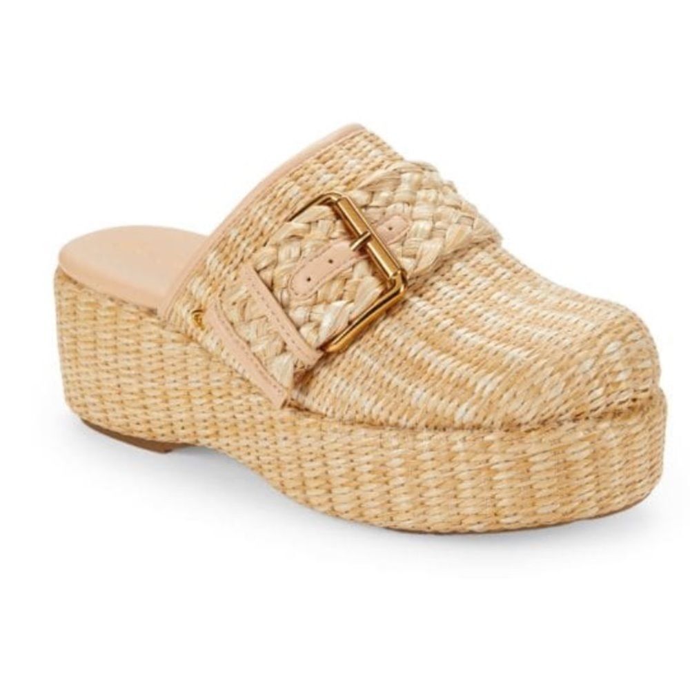 Circus Size 9 1/2 Circus Ny Jacey Raffia Platform Mules